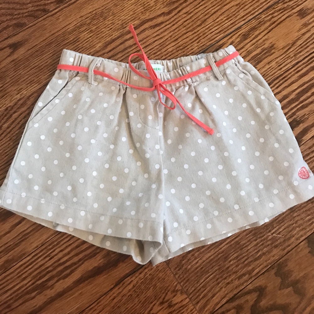 Little girls polka dot shorts